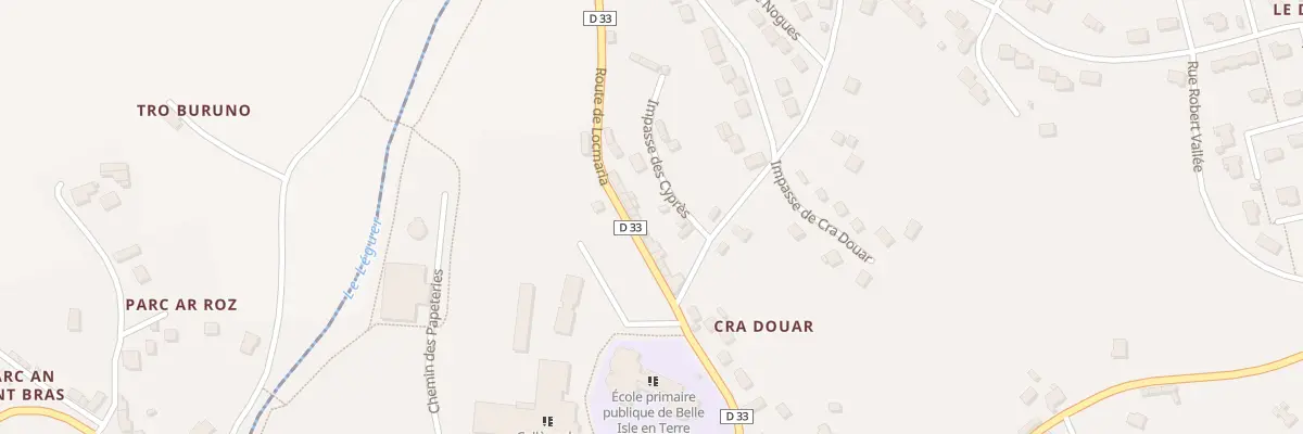 Plan du 38 Rte de Locmaria à Belle-Isle-en-Terre