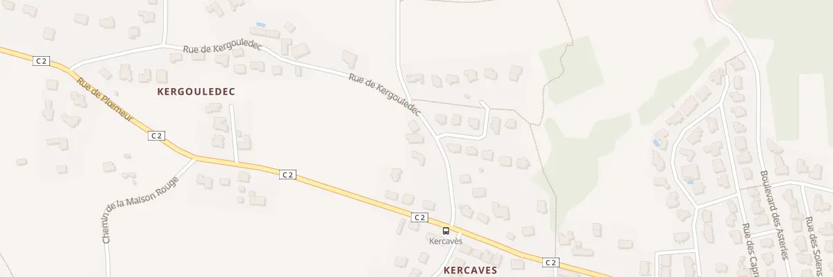 Plan de la Rue de Kergouledec à Larmor-Plage