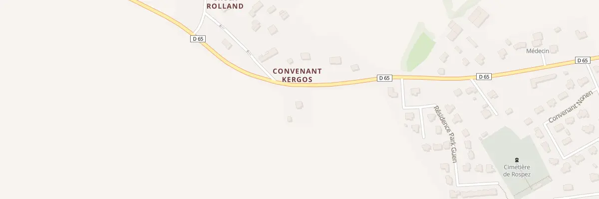 Plan du 6950 Convenant Kergos à Rospez