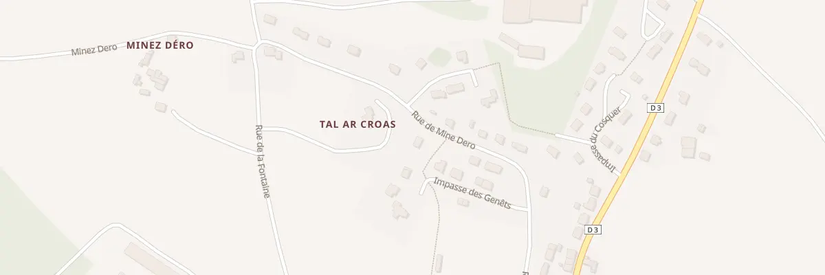 Plan du 7 Rue de Mine Dero à Glomel