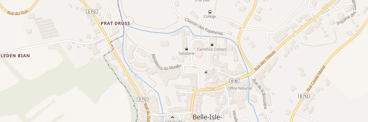 Plan du 7 Pl de l’Eglise à Belle-Isle-en-Terre