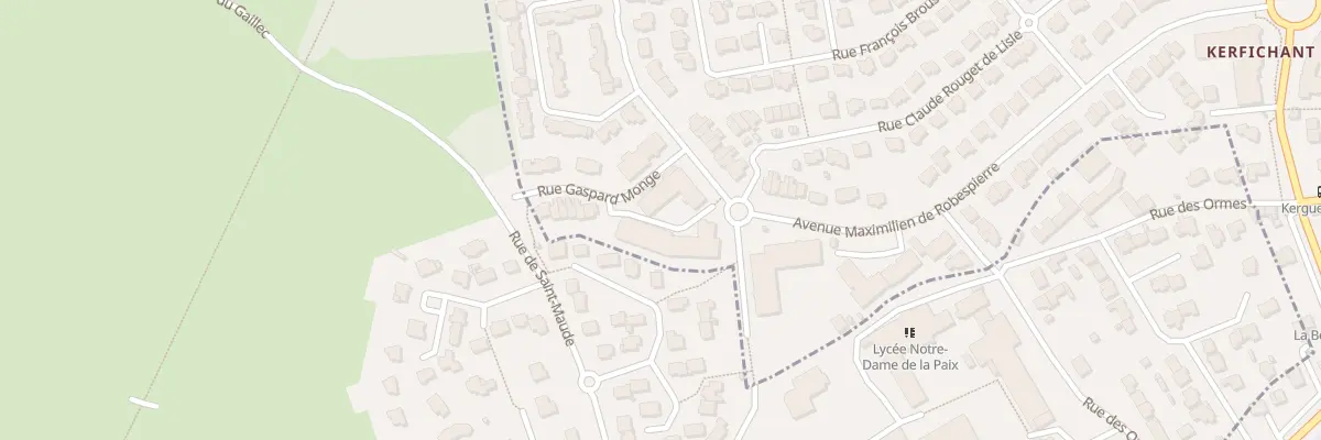 Plan du 3 Rue Gaspard Monge à Lorient