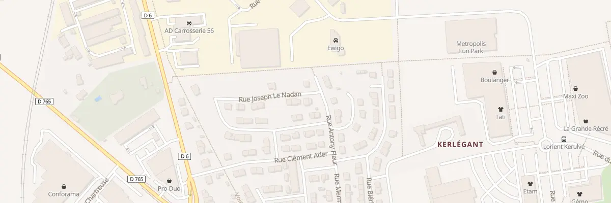 Plan du 4 Rue Joseph Le Nadan à Lorient
