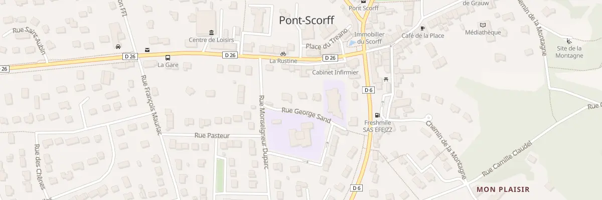 Plan de la Rue George Sand à Pont-Scorff