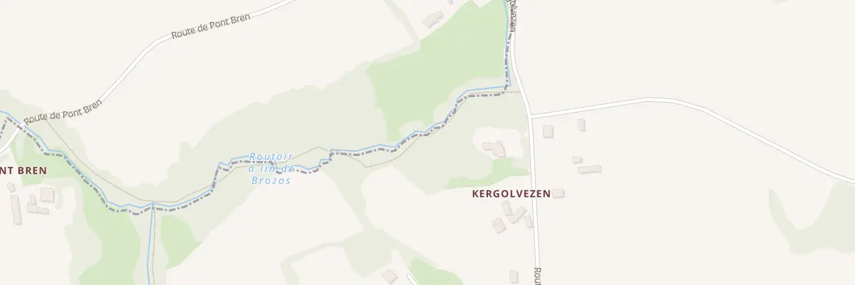 Plan du 133 Rte de Crx Rolland-Kergolvezen à Rospez