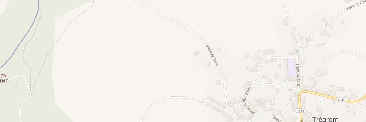 Plan de Hent Ar Sant à Trégrom