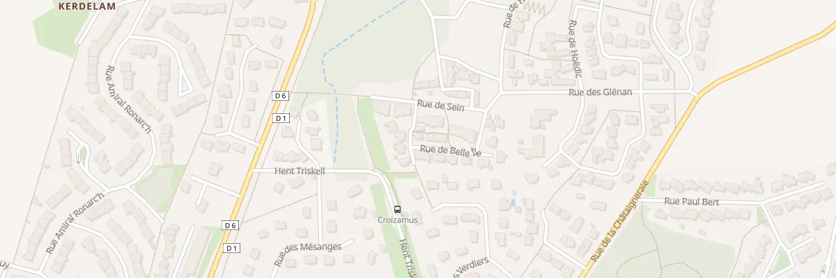 Plan du 6 Rue de Belle-Île à Quéven