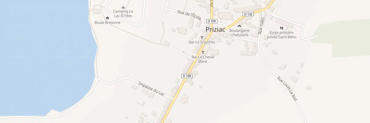 Plan du 16 Rue Albert Saint Jalmes à Priziac