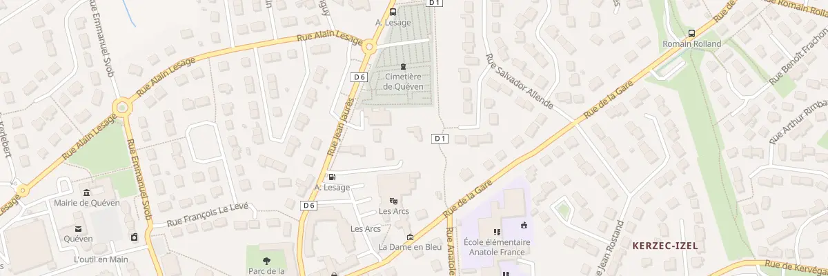 Plan du 1B Rue Jean Jaurès à Quéven