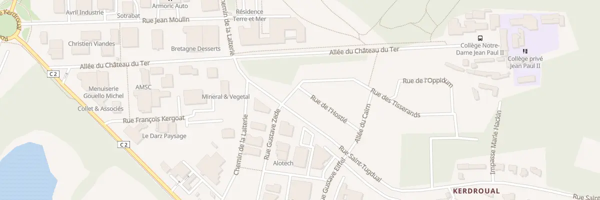 Plan du 2 Rue de l’Hostié à Ploemeur