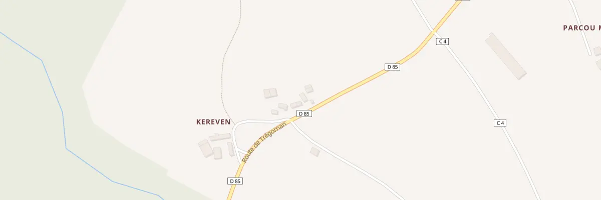 Plan du 4 Kereven à Glomel