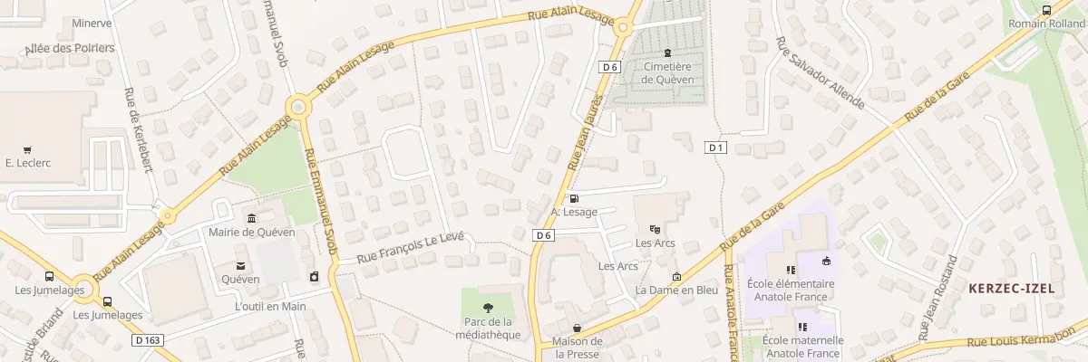 Plan du 8 Rue Jean Jaurès à Quéven