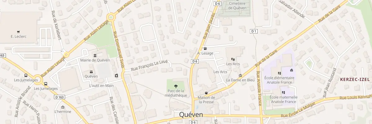Plan du 14 Rue Jean Jaurès à Quéven