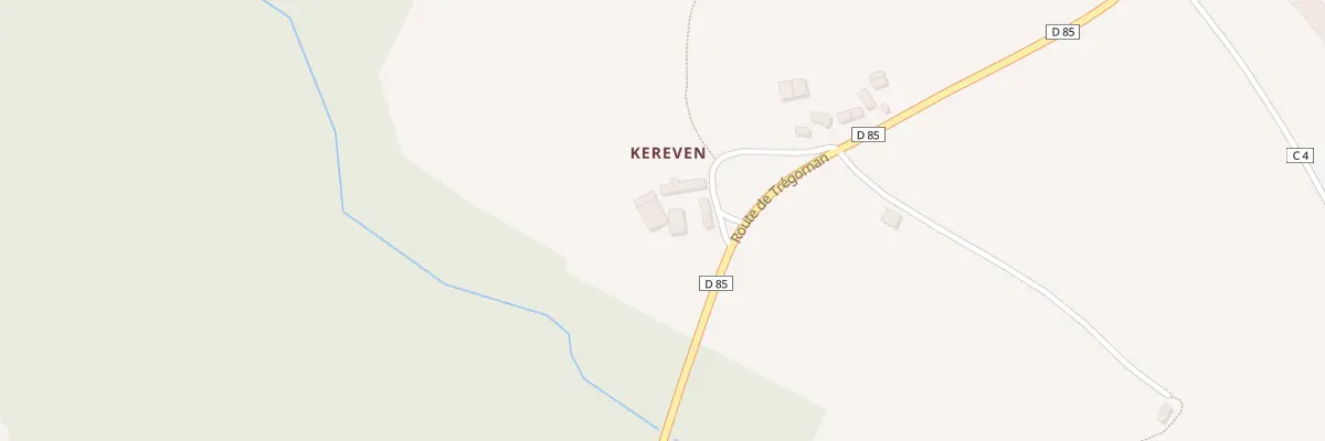Plan du 12 Kereven à Glomel