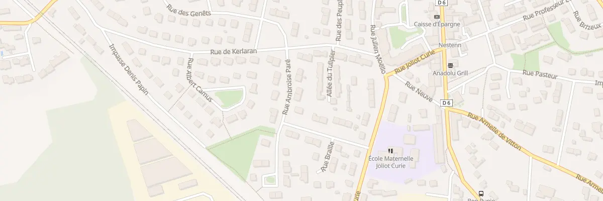 Plan du 7 Rue Ambroise Paré à Quéven