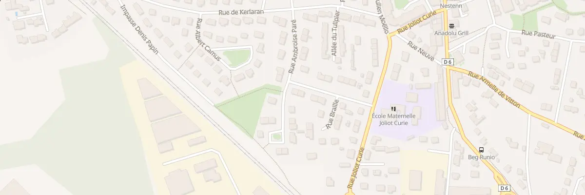 Plan du 7 Rue Docteur Calmette à Quéven