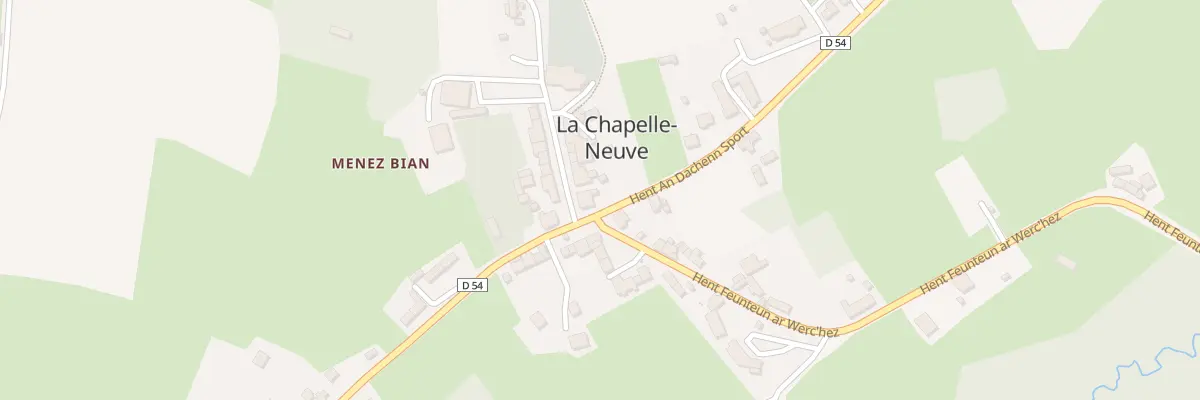 Plan du 2 Hent An Iliz à La Chapelle-Neuve