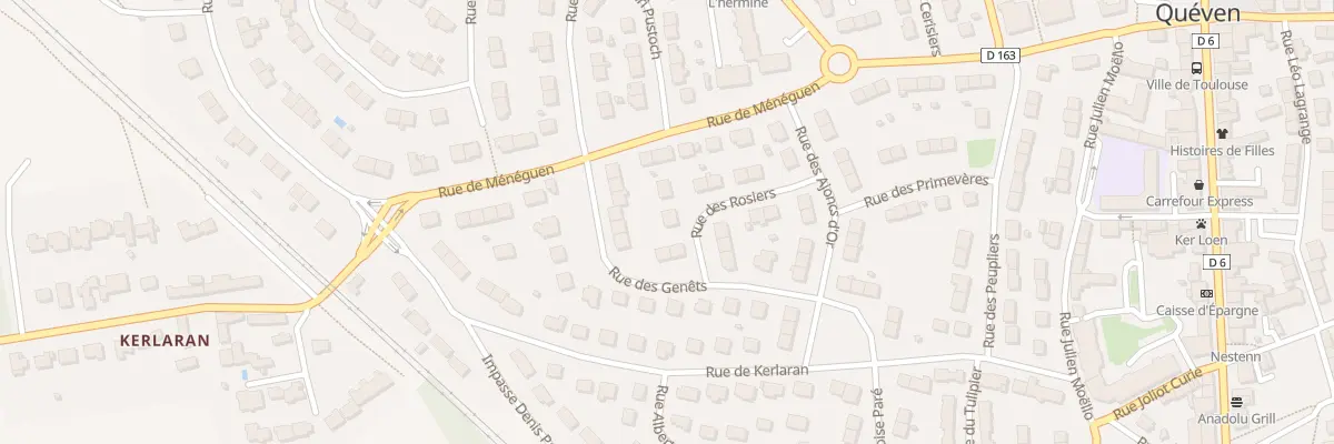 Plan du 12 Rue des Rosiers à Quéven