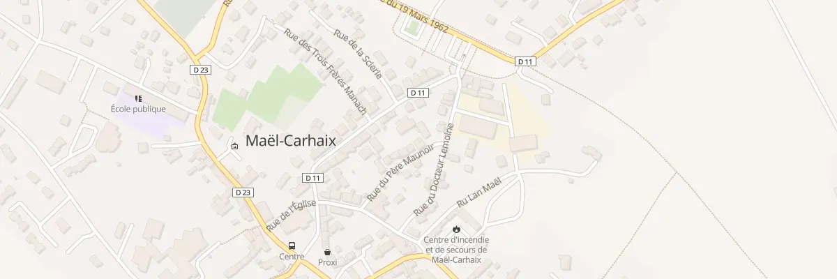 Plan du 13 Rue du Père Maunoir à Maël-Carhaix