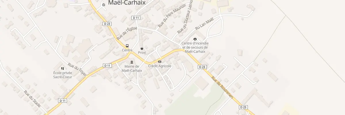 Plan du 8 Rue de Rostrenen à Maël-Carhaix