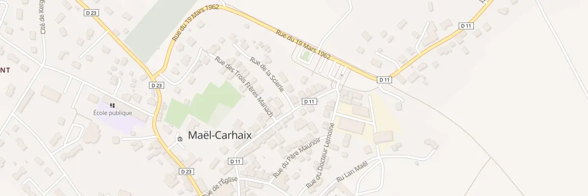 Plan du 25 Rue de la Gare à Maël-Carhaix