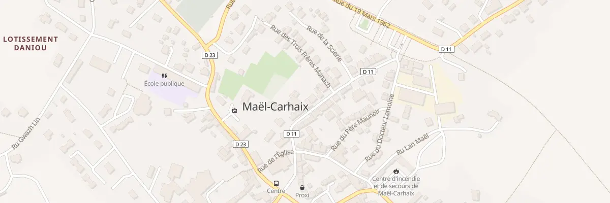 Plan du 11 Rue de la Gare à Maël-Carhaix