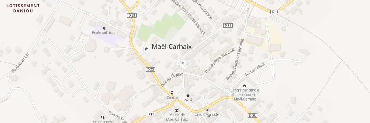 Plan du 4 Rue de la Gare à Maël-Carhaix