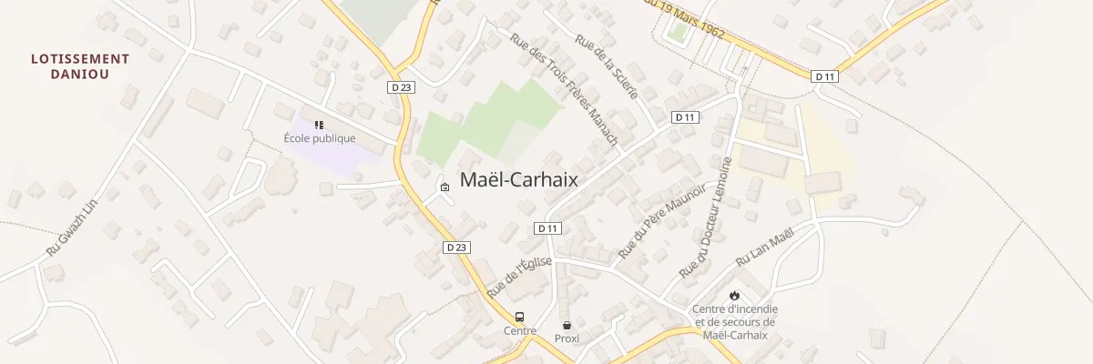 Plan du 7 Rue de la Gare à Maël-Carhaix