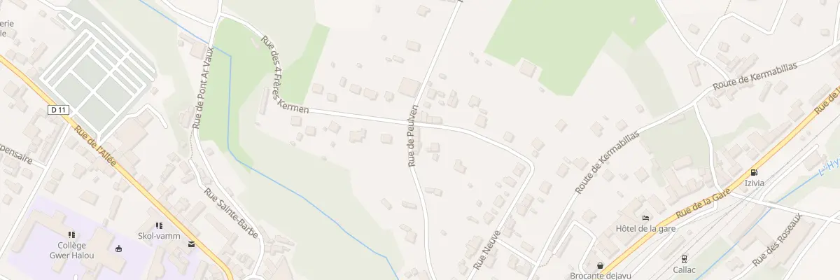 Plan du 11 Rue des 4 Freres Kermen à Callac