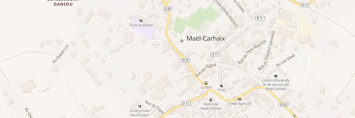 Plan du 7 Rue de la Poste à Maël-Carhaix