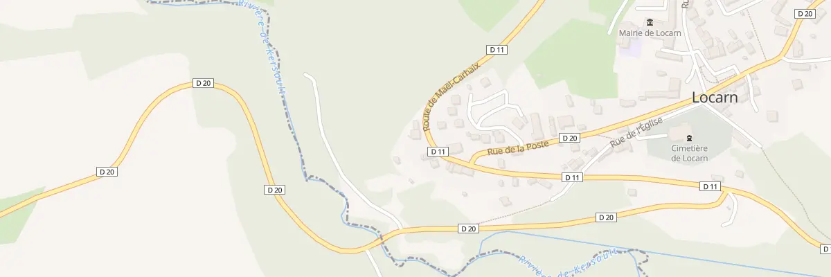 Plan du 2 Rte de Mael-carhaix à Locarn