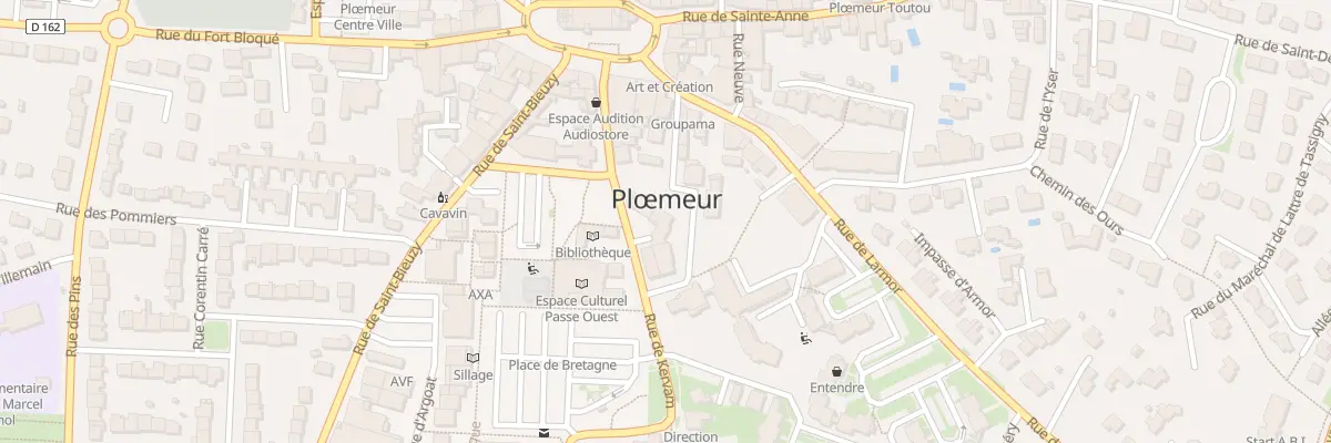 Plan du 10 Rue Paul et Anne Bidan à Ploemeur