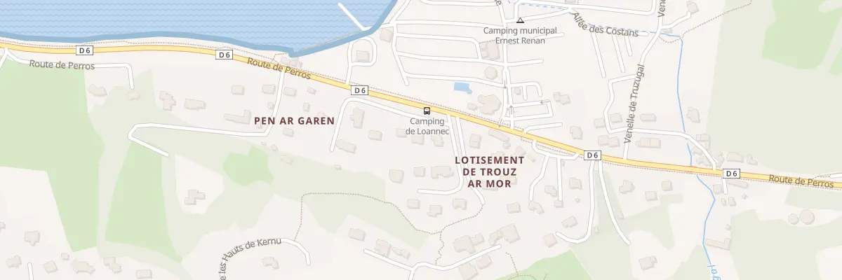 Plan du 8 Res Gwel ar Mor à Louannec