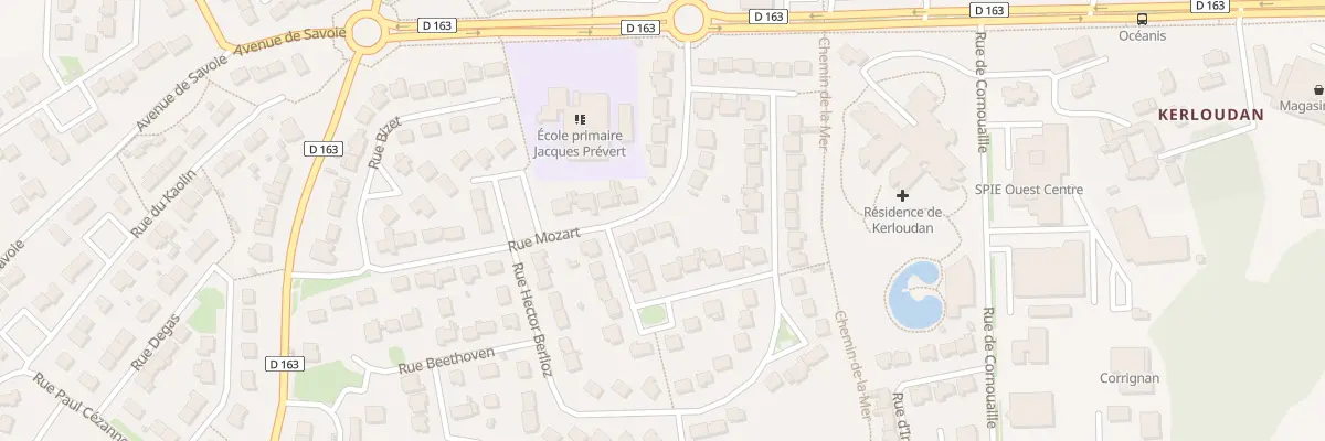 Plan du 8 Rue Mozart à Ploemeur