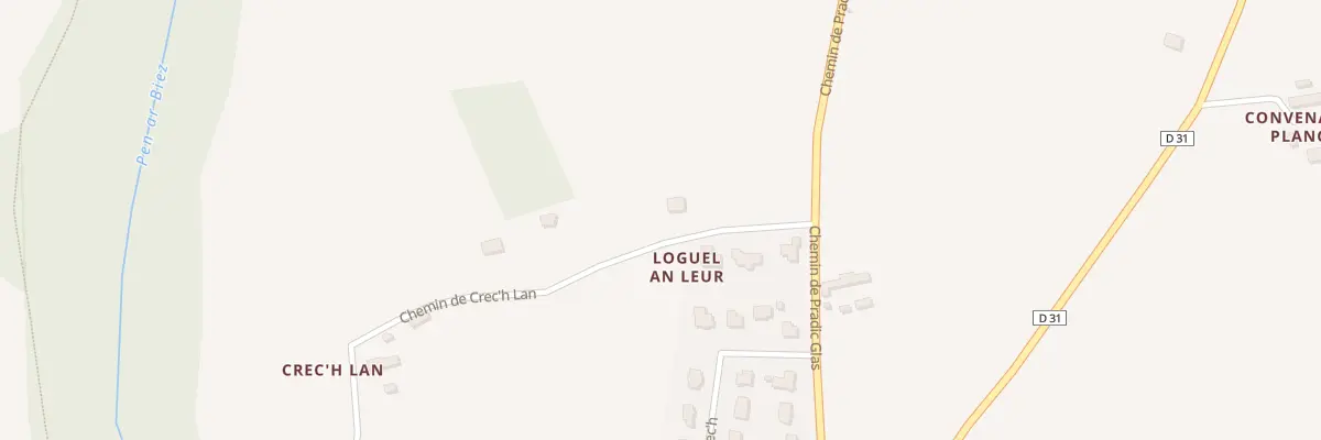 Plan du 4 Che de Crec’H Lan Brelevenez à Lannion
