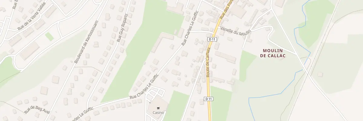 Plan du 11 Rue Charles le Goffic à Callac