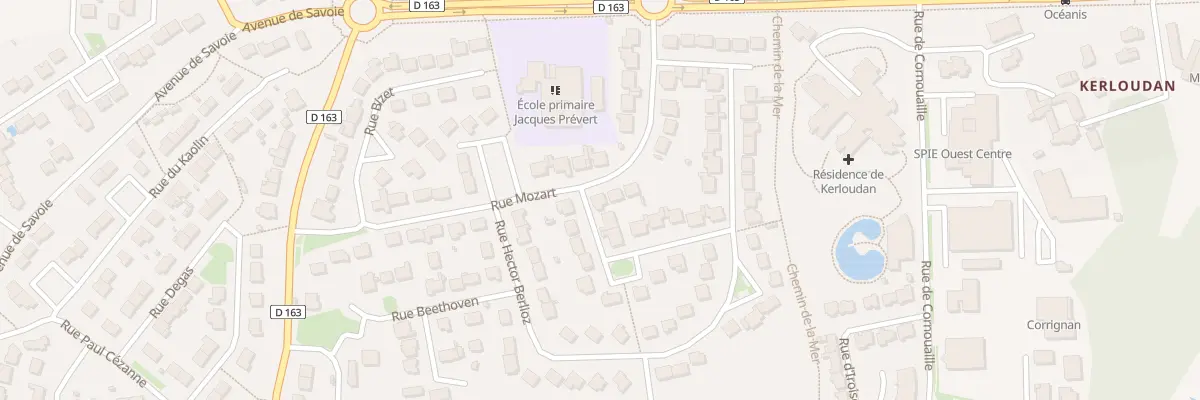 Plan du 12 Rue Mozart à Ploemeur
