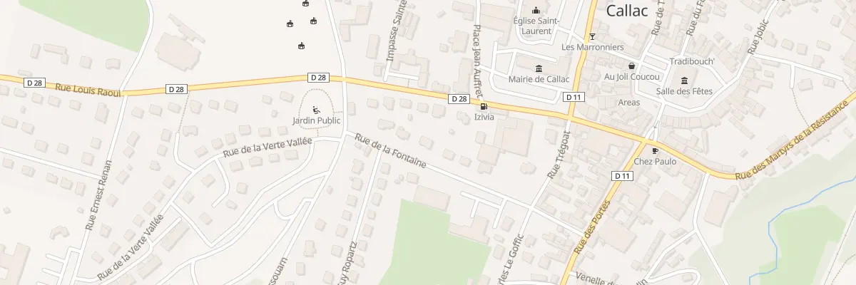 Plan du 10 Rue de la Fontaine à Callac