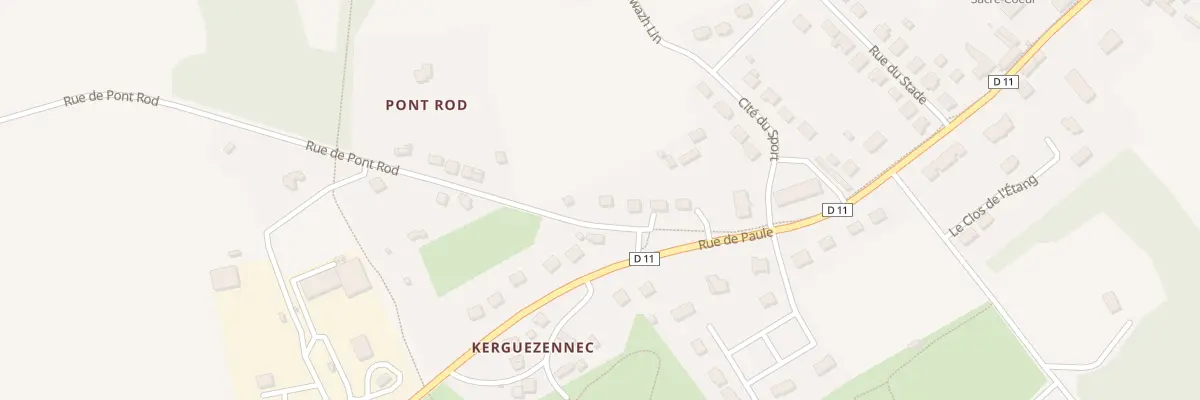 Plan du 8 Rue de Pont Rod à Maël-Carhaix