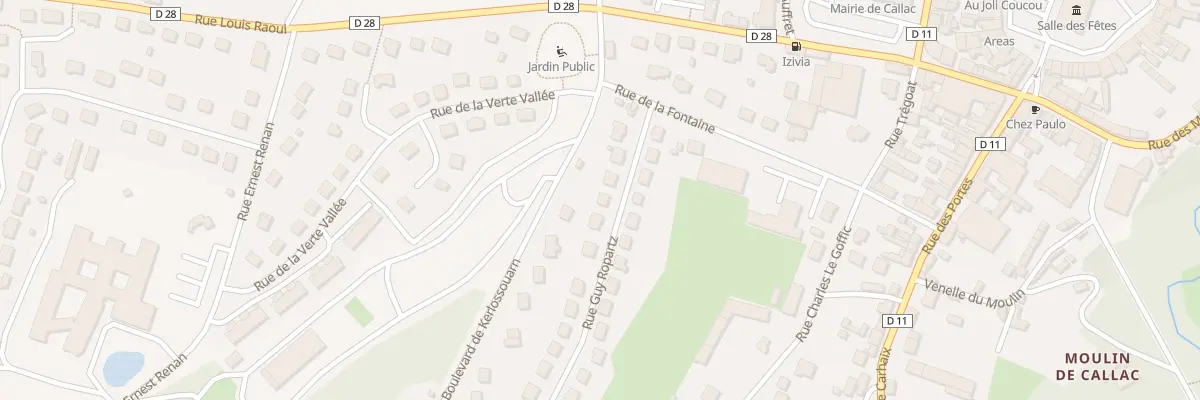 Plan du 8 Rue Guy Ropartz à Callac