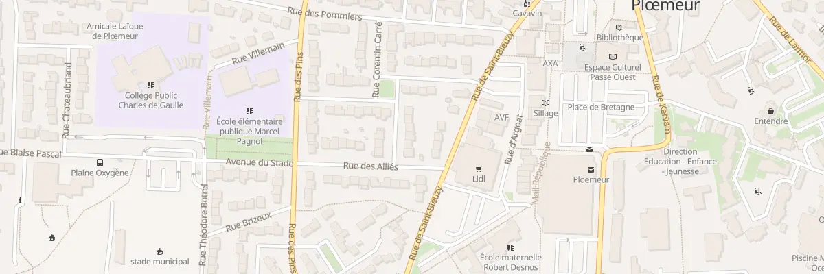 Plan du 8 Rue du 18 Juin 1940 à Ploemeur