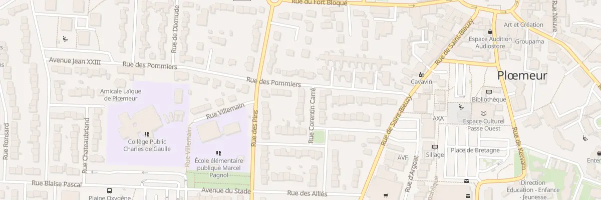 Plan du 3 Rue Corentin Carré à Ploemeur