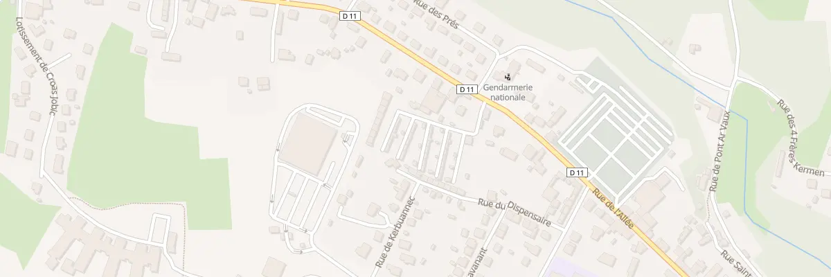 Plan du 33 Rue Kerbourhis à Callac