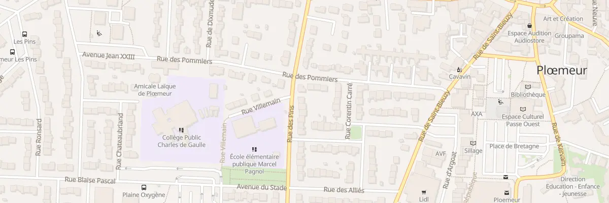 Plan du 12 Rue des Pins à Ploemeur