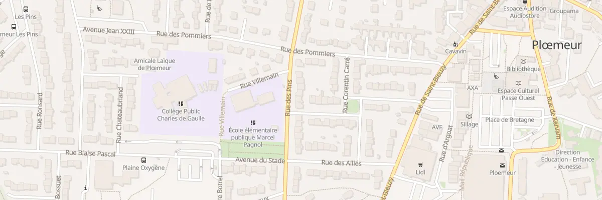 Plan du 20 Rue des Pins à Ploemeur