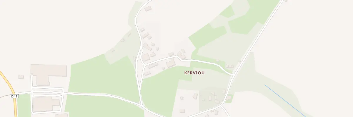 Plan du 10 Kerviou à Duault