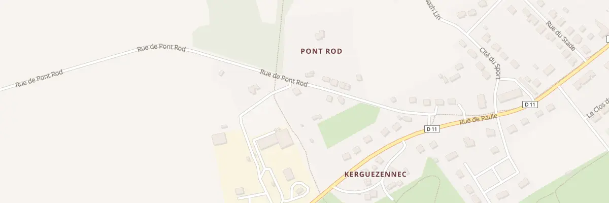 Plan du 7 Rue de Pont Rod à Maël-Carhaix