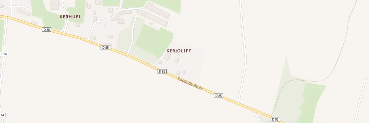 Plan du 2 Kerjoliff à Paule
