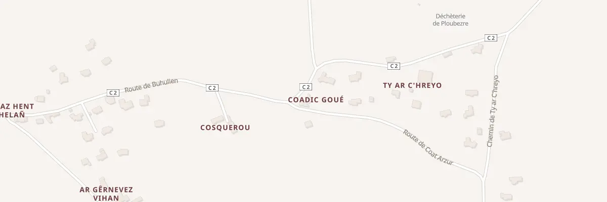 Plan du 3 Rte de Coat Arzur à Ploubezre