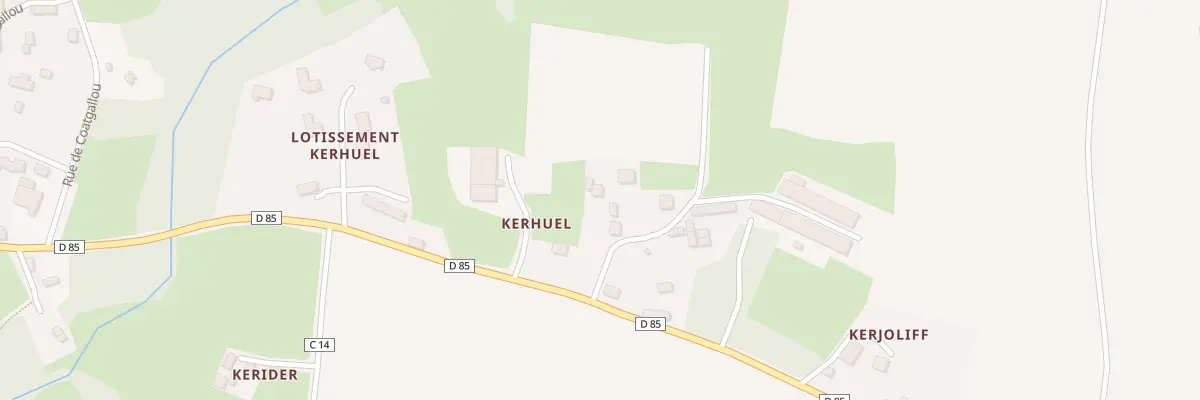 Plan du 4 Kerhuel à Paule